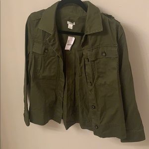 Jcrew, green jacket, xxs